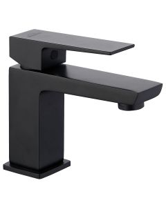 Forme Rectangle Robinet Lavabo Salle de Bains Laiton Noir Mélangeur Céramique
