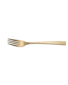 Fourchette de table monobloc Jet doré (lot de 6)