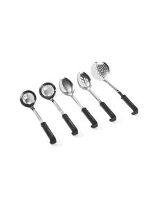 Ecumoire rond Noir 370x105 mm - Hendi