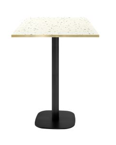 Mange-debout 60x60cm - modèle Round terrazzo cassata chants laiton
