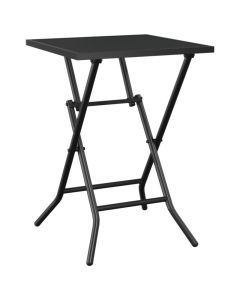 Table de jardin pliable en acier anthracite 50x50x72 cm avec design en maille