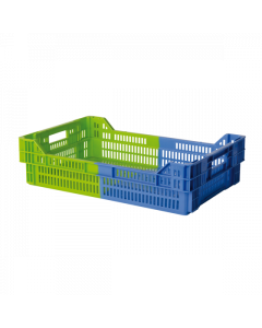 Caisse ajourée empilable emboîtable bicolore 600 x 400