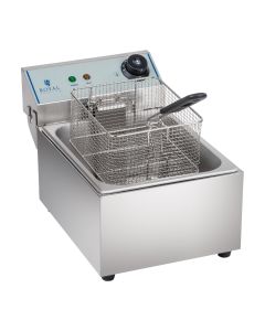 Friteuse acier inox 1 bac 10 litres cuve amovible professionnelle