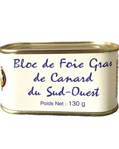 Bloc de foie gras de canard, 130g