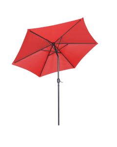 Parasol droit 3m en aluminium rouge