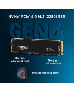 Crucial SSD P3 2TB, 3D NAND M.2 2280; PCIe 3.0 NVMe