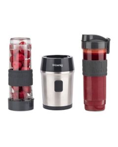 Mini Blender en Acier Inoxydable avec 2 Gourdes de Voyage