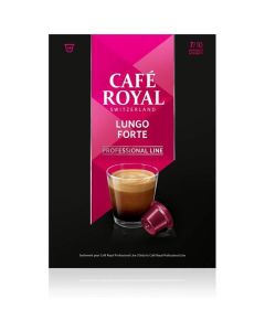 48 Capsules café lungo forte compatibles machine à café pro sans aluminium - Café Royal Pro