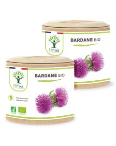Bardane Bio - Complément alimentaire - Peau - Racine de Bardane Pure en gélule - Fabriqué en France - 2 x 60 gélules