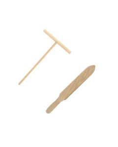 Ensemble de 2 ustensiles en bois pour crêpes Fackelmann Wood Edition