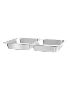 Bac GN 1/1 pour chafing dish avec 2 compartiments 7,5L 530x325x(H)65 mm - Hendi