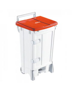 Collecteur à pédale 2 roues  - Rouge 90 L Gilac