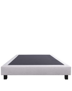 Sommier tapissier 90x190, gris, Gamme Prestige Hôtel, bois massif + pieds offerts