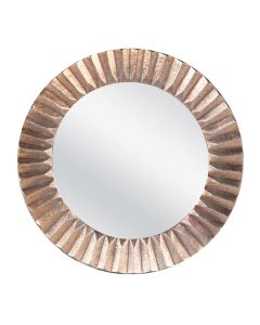 Miroir en fonte plissé or 39 cm