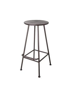 Tabouret fer avec repose pieds