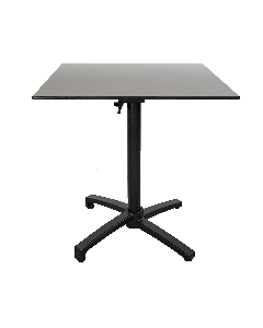 Table pliable pour terrasse en Compact HPL décor bois clair 70x70