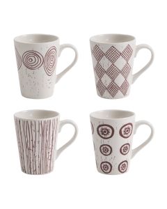 Coffret de 4 tasses Palawan 14 cl terra