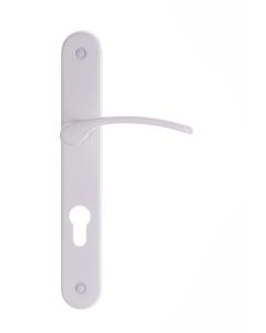 Poignée de porte intérieure LISEA blanc cylindre.