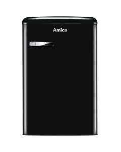Réfrigérateur 1 porte Amica 108L, froid N/C, classe énergétique A++, noir