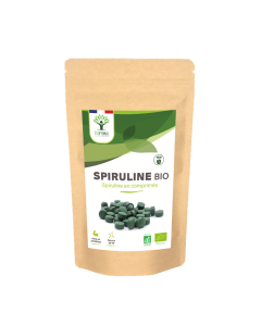 Spiruline Bio - Complément alimentaire - Protéines Phycocyanine Fer - Conditionné en France - Vegan - 150 comprimés