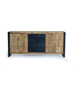 Buffet en bois d'acacia et métal