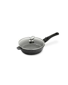 Sauteuse PREMIUM Fonte d'Aluminium Manche Amovible avec Couvercle en Verre - Pradel