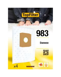 Lot de 4 sacs aspirateur pour Daewoo TopFilter Premium