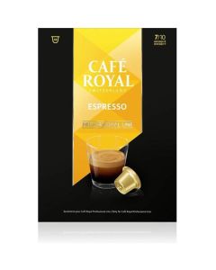 48 Capsules café espresso compatibles machine à café pro sans aluminium - Café Royal Pro