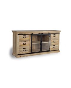 Buffet en bois manguier et noir