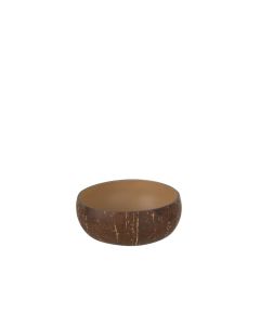 Bol en demi de noix de coco brun H6cm