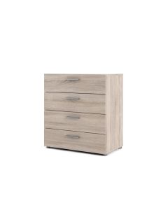 Commode TYHJA 4 tiroirs - Chêne Truffe, design moderne et pratique