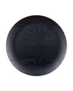 Assiette de présentation bois noir 34 cm