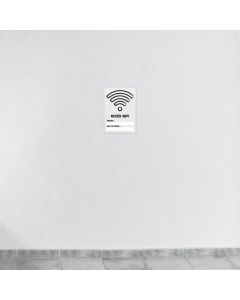 Sticker autocollant "ACCÈS WIFI" fond blanc format A5