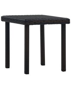Table à thé de jardin en résine tressée marron 40x40x40 cm - Facile à nettoyer et résistante à l'eau