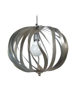 Suspension Ovalia métal noir P50xD50xH105cm