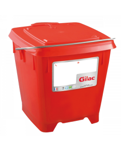 Seau carré HACCP + couvercle étanche  - Rouge 12 L Gilac