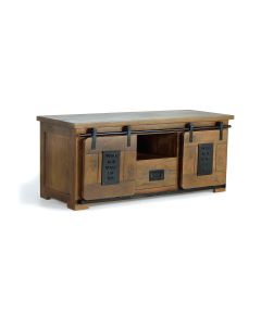Meuble TV en bois manguier et métal