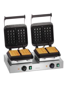 Appareil à Gaufre Double Bruxelles - 60 x 100 mm, Hauteur 32 mm - Bartscher