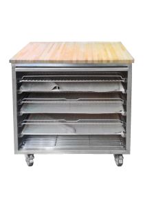 Chariot Parisien Bas INOX 304 sur roulettes en Inox-L2G