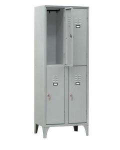 Armoire Vestiaire Multicases 2 Colonnes 4 Cases - L2G