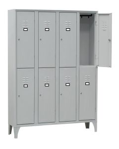 Armoire Vestiaire Multicases 4 Colonnes 8 Cases - L2G
