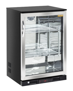 Arrière-Bar Réfrigéré  1 Porte Vitrée Inox - 138 Litres - Cool Head - 