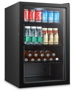 Arrière Bar Réfrigéré Vitré Noir - 115 Litres - Combisteel