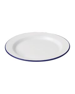 Assiette Plate Acier Émaillé - 300 mm - Lot de 6 - Olympia