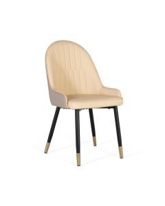 Ensemble de 4 chaises recouvertes de velours et structure en acier