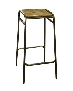 Tabouret de bar assise bois