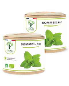 Sommeil Bio - Complément alimentaire - 4 Plantes pour Dormir - Relaxation - Fabriqué en France - 2 x 60  gélules
