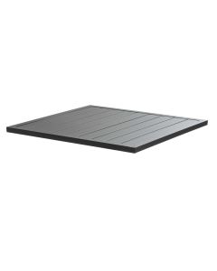 Plateau de table carré en inox gris 70x70cm