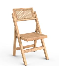 Chaise pliante en bois et rotin pour salle à manger - Umbra