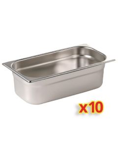Bac Inox GN 1/4 - Vogue - Lot de 10 - 